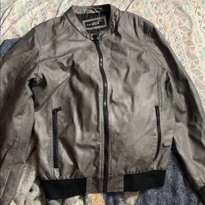 Black rivet leather jacket